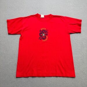 Vintage Boca Dragon T-Shirt Youth 14/16 Red Graphic Short Sleeve Cotton Canada